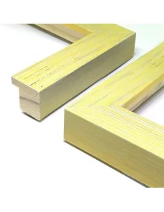 MOLDURA 23mm FONDO RAYADO PLATA. AMARILLO