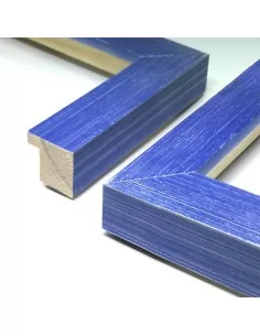 MOLDURA 23mm FONDO RAYADO PLATA. AZUL OSCURO