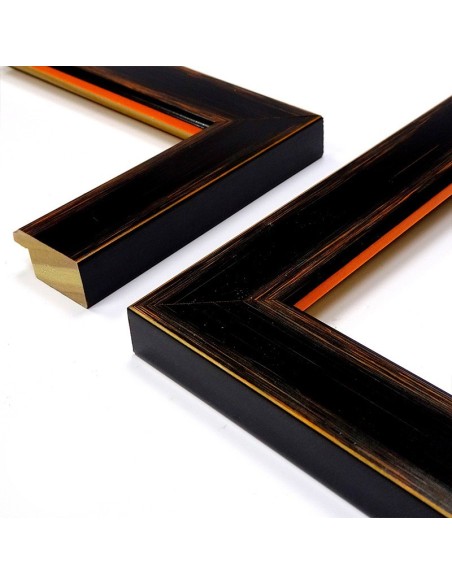 MOLDURA 28x15mm. NEGRO RASPADO