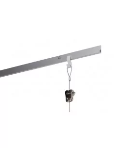 GUIA PARED MODELO "JOTA" | RIEL CLÁSICO PARA COLGAR CUADROS CON CABLES CON LAZO HASTA 25 KILOS 2