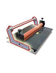 LAMINADORA MANUAL EN FRÍO con PORTA ROLLOS. Sobremesa